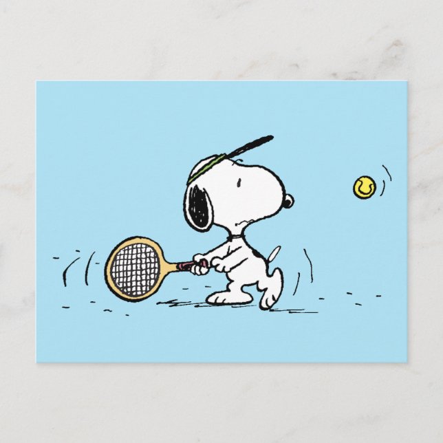Postal Cacahuetes | Jugador de tenis Snoopy (Anverso)