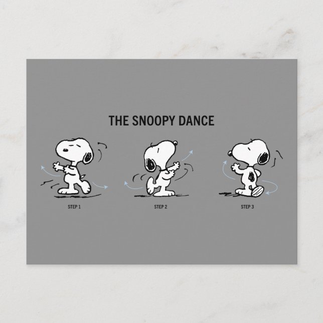 Postal Cacahuetes | La danza Snoopy (Anverso)
