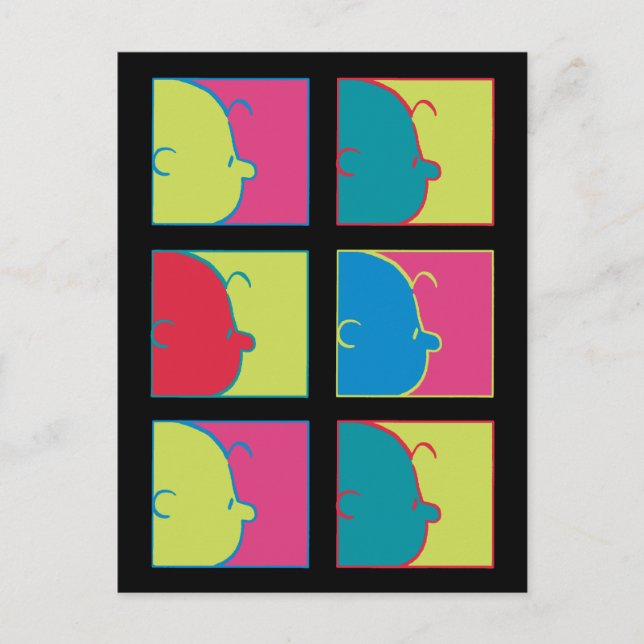 Postal Cacahuetes | Modern Pop Art Charlie Brown (Anverso)