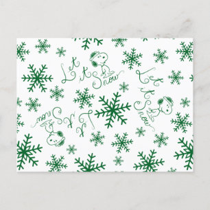Postal Cacahuetes   Navidades Snoopy Let It Snow Pattern