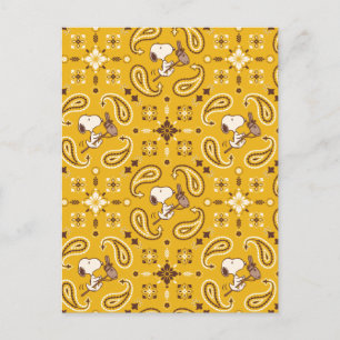 Postal Cacahuetes   Pañuelo de Snoopy Vaquero