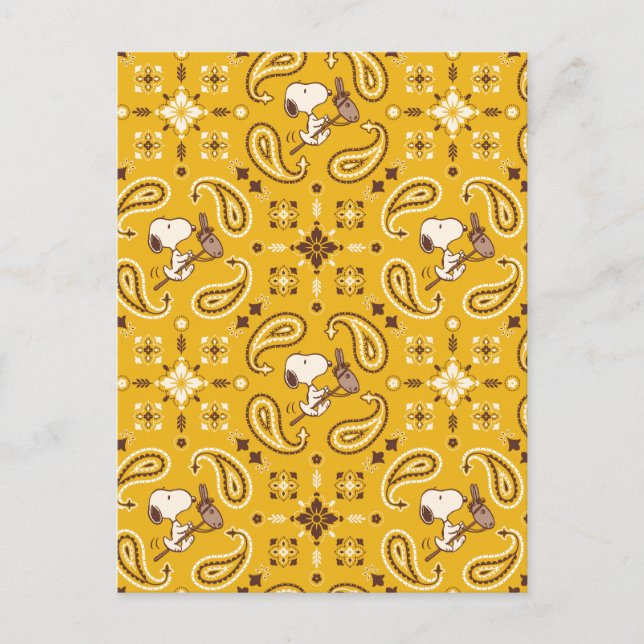 Postal Cacahuetes | Pañuelo de Snoopy Vaquero (Anverso)