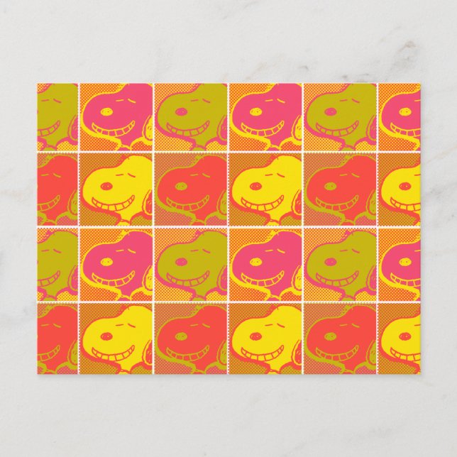 Postal Cacahuetes | Patrón de arte pop Snoopy (Anverso)