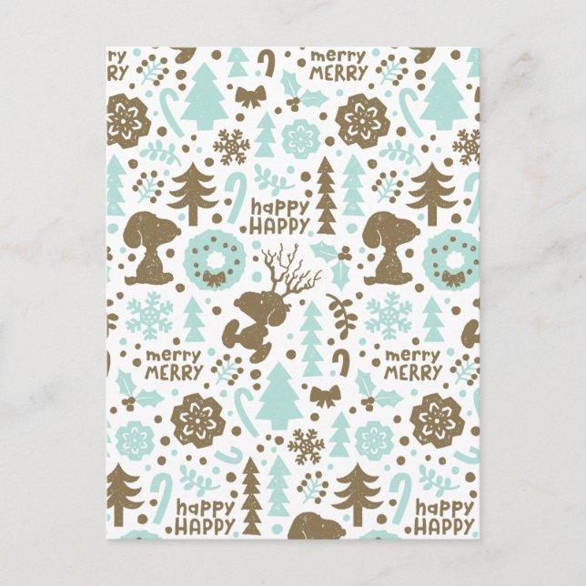 Postal Cacahuetes | Patrón de Navidades escarpados (Anverso)