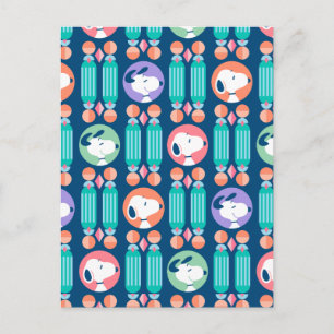 Postal Cacahuetes   Patrón de sueños deco azul oscuro de 