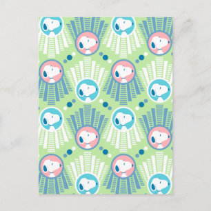 Postal Cacahuetes   Patrón de sueños deco de Snoopy menta