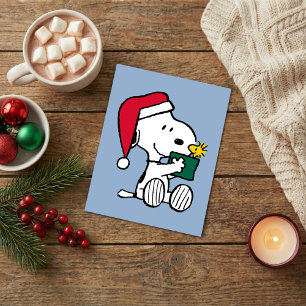 Postal Cacahuetes   Regalo Snoopy Santa & Woodstock