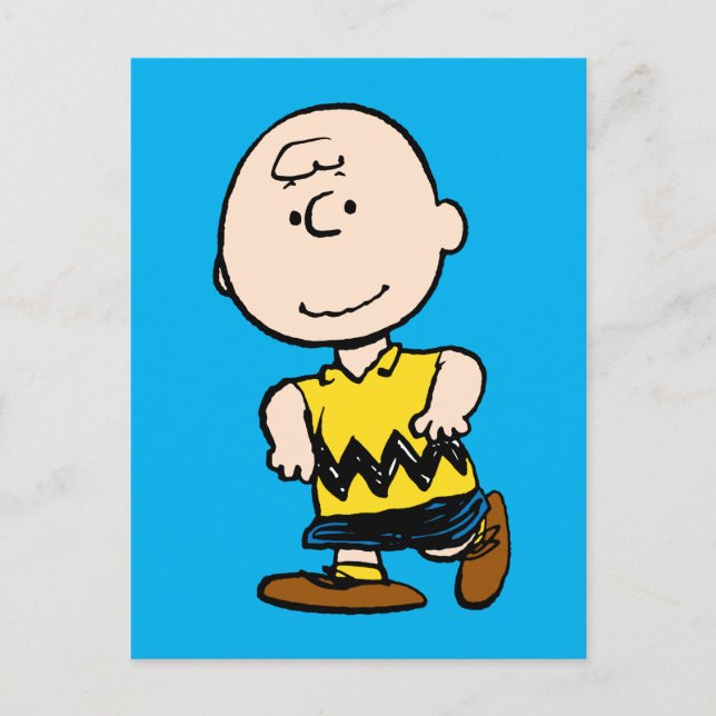 Postal Cacahuetes | Retrato de Charlie Brown (Anverso)