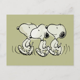 Postal Cacahuetes   Snoopy de pie