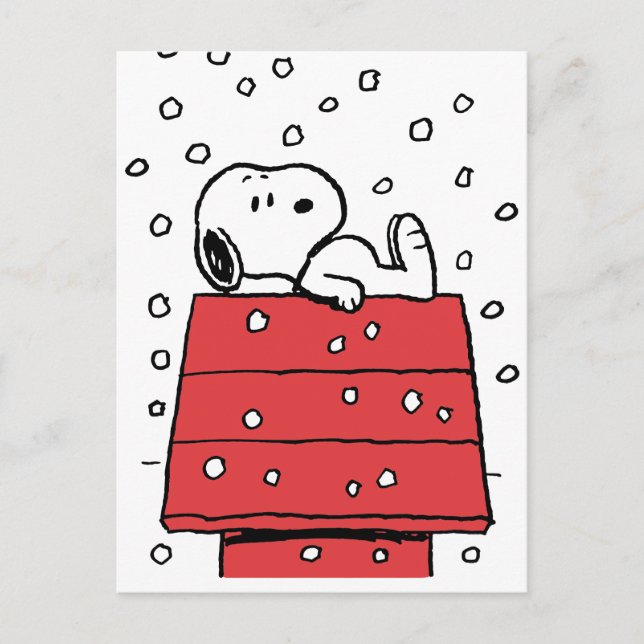 Postal Cacahuetes | Snoopy Doghouse Snowflakes (Anverso)