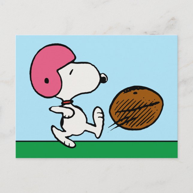 Postal Cacahuetes | Snoopy Football Kicker (Anverso)