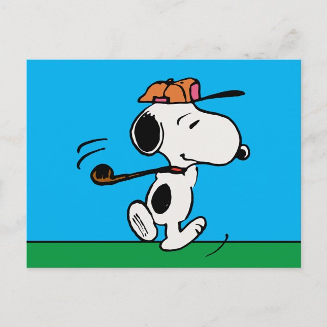 Postal Cacahuetes | Snoopy Golf (Anverso)