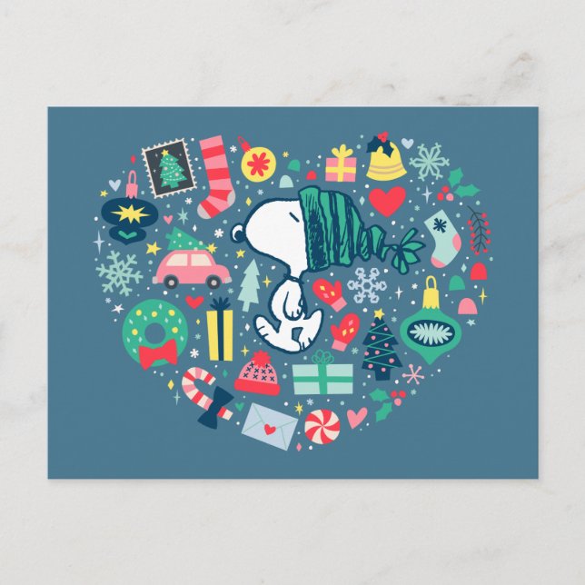 Postal Cacahuetes | Snoopy Holiday Happiness Heart (Anverso)
