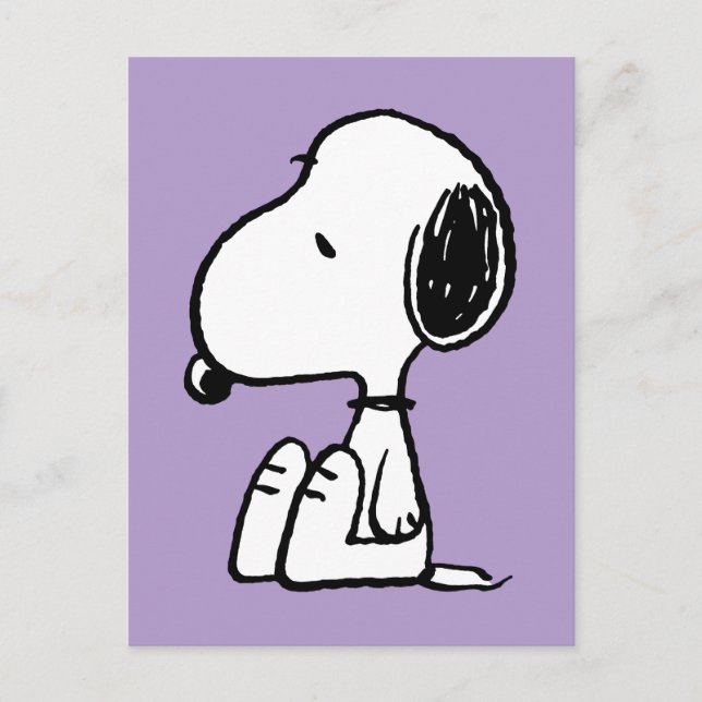 Postal Cacahuetes | Snoopy Mirando hacia abajo (Anverso)