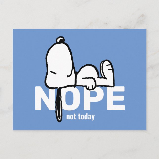 Postal Cacahuetes | Snoopy Not Today (Anverso)