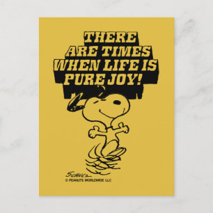 Postal Cacahuetes   Snoopy Pura Alegría