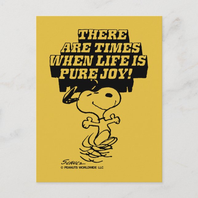 Postal Cacahuetes | Snoopy Pura Alegría (Anverso)