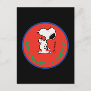 Postal Cacahuetes   Snoopy Raw Strength & Courage Badge