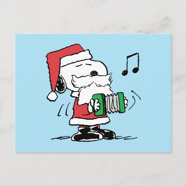 Postal Cacahuetes | Snoopy Santa Claus Accord (Anverso)