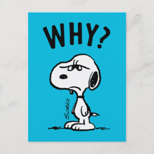 Postal Cacahuetes   Snoopy Se Pregunta Por Qué?