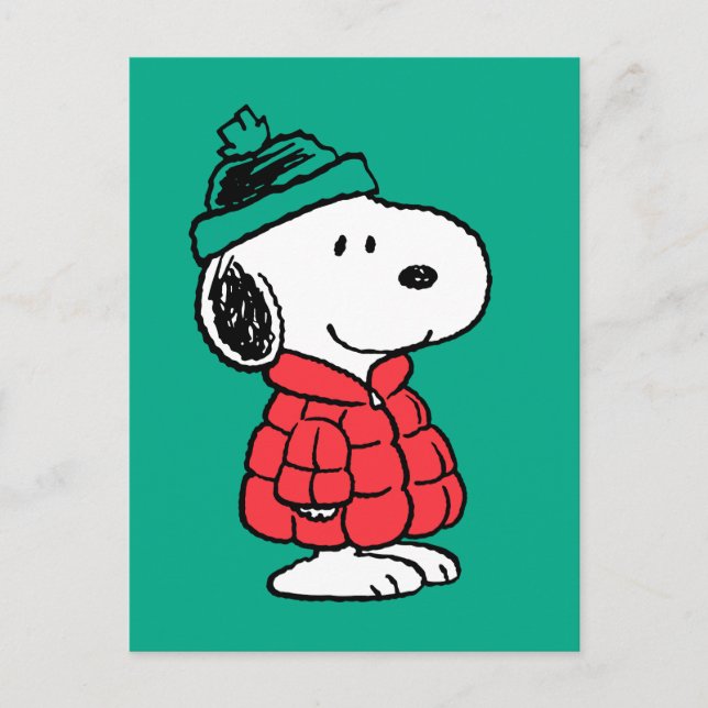 Postal Cacahuetes | Snoopy Winter Coat & Gorra (Anverso)