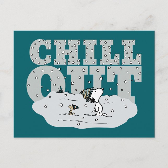 Postal Cacahuetes | Snoopy & Woodstock Chill Out (Anverso)