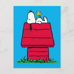 Postal Cacahuetes   Snoopy & Woodstock Doghouse