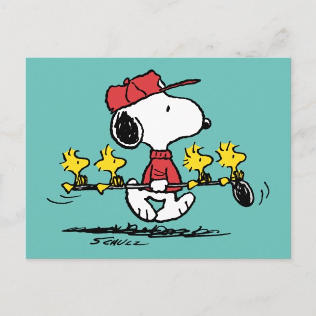 Postal Cacahuetes | Snoopy, Woodstock & Friends Golf (Anverso)