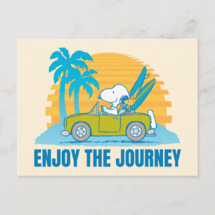 Postal Cacahuetes   Snoopy y Woodstock disfrutan del viaj