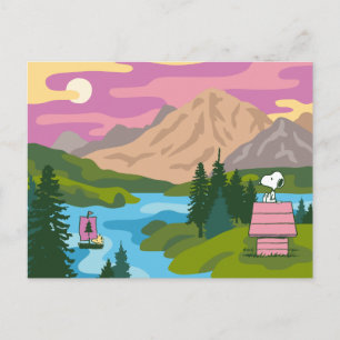 Postal Cacahuetes   Snoopy y Woodstock El Gran Aire Libre