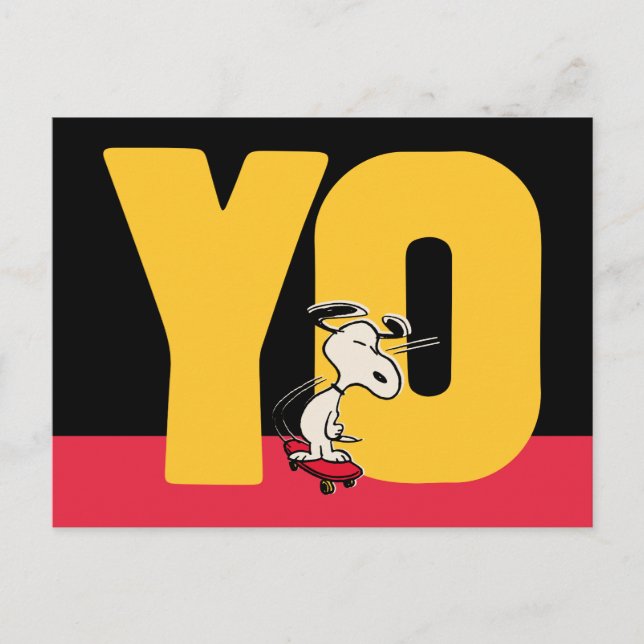 Postal Cacahuetes | Snoopy YO Skateboard (Anverso)