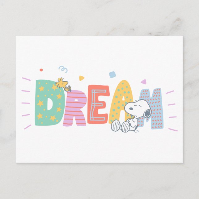 Postal Cacahuetes | Sueño de Snoopy y Woodstock (Anverso)