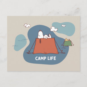 Postal Cacahuetes   Vida de campamento de Snoopy y Woodst