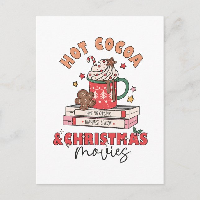 Postal Cacao Caliente y Películas de Navidad (Anverso)