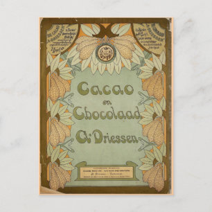 Postal Cacao en chocolate holandés 1900