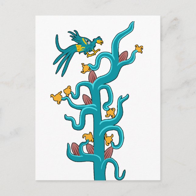 Postal Cacao y Quetzal (Anverso)