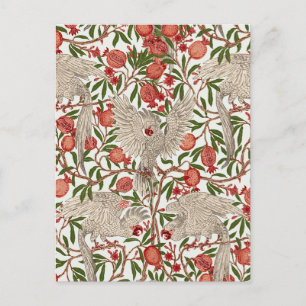 Postal Cacatúa Blanca de Walter Crane Granada Roja Arte