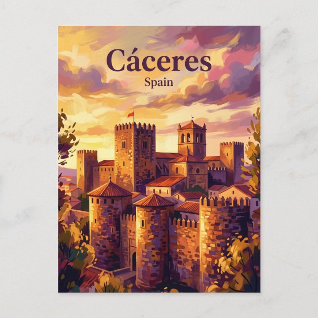 Postal Cáceres España (Anverso)