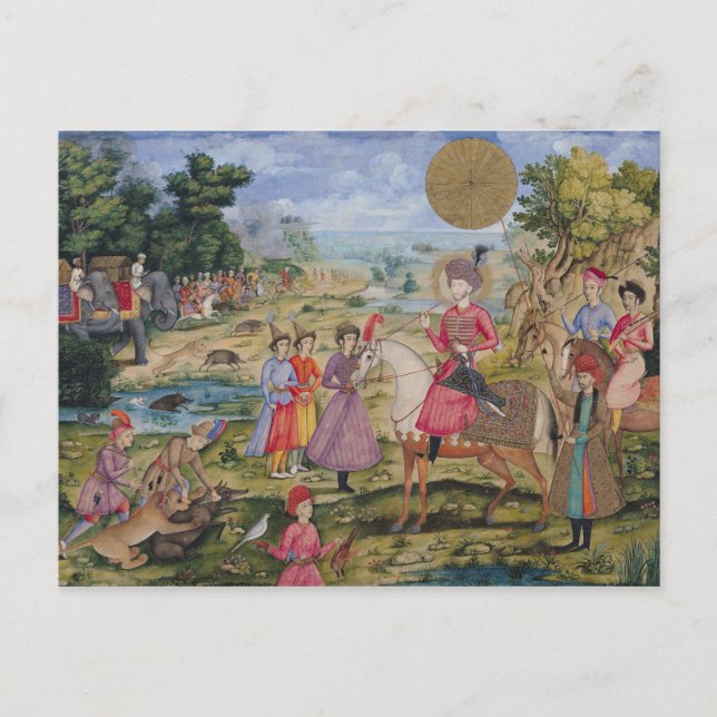 Postal Cacería real de Isfahán, Irán (Anverso)