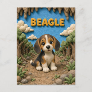 Postal Cachorro Beagle Adorable, Perro Bebé