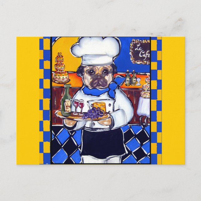 Postal Cachorro Chef Adorable (Anverso)
