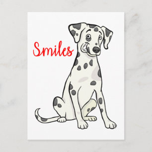 Postal Cachorro dálmata adorable Hola Pensando en ti