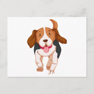 Postal Cachorro de Beagle Hola Gracias Te Amo Te Extraño
