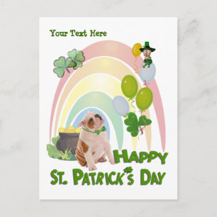 Postal Cachorro de bulldog - Coincide Con El Diseño Irlan