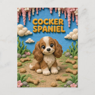 Postal Cachorro de Cocker Spaniel Adorable, Bebé Perro