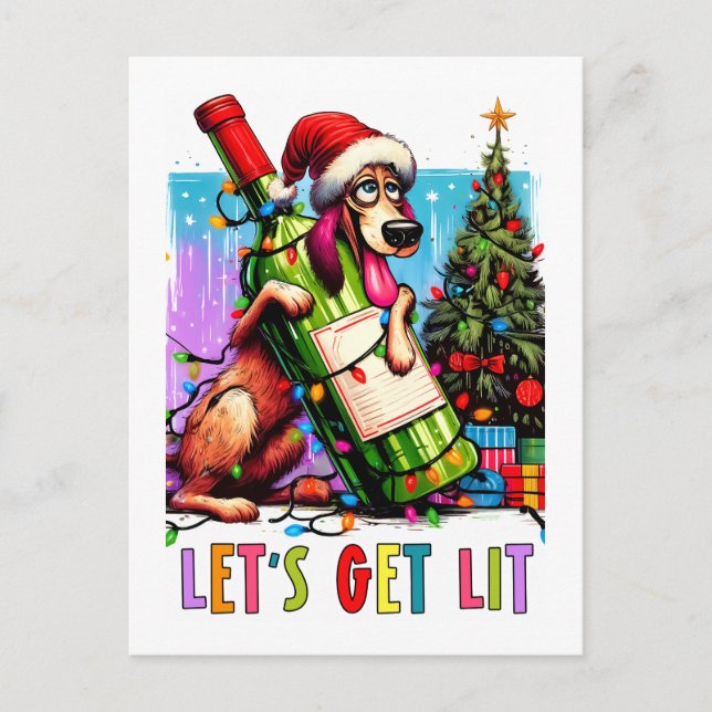 Postal Cachorro Festivo  (Anverso)