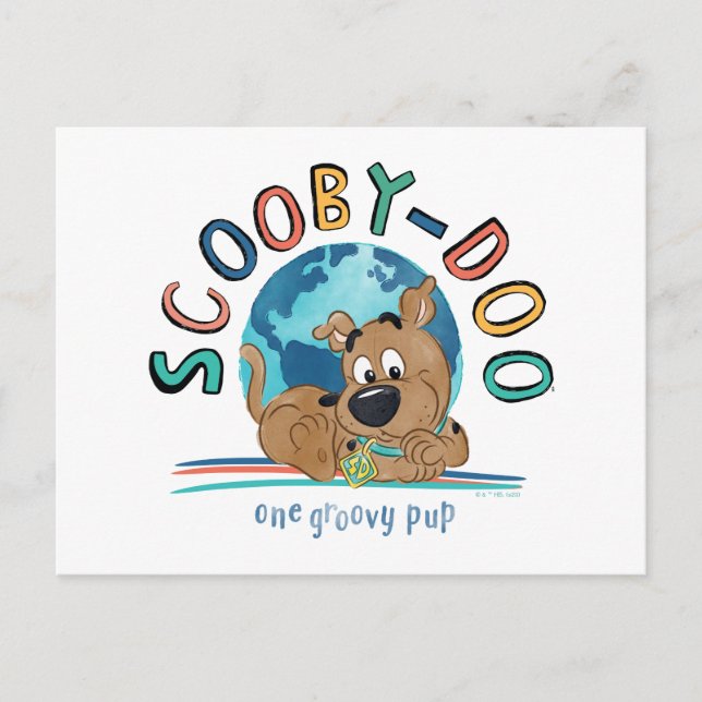 Postal Cachorro Scooby-Doo "Un cachorro genial" (Anverso)