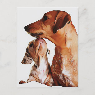 Postal Cachorros de perro de salchicha 7 semanas de cumpl