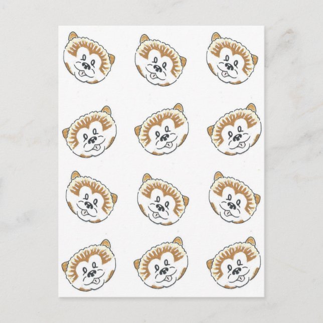 Postal Cachorros de Pomerania (Anverso)