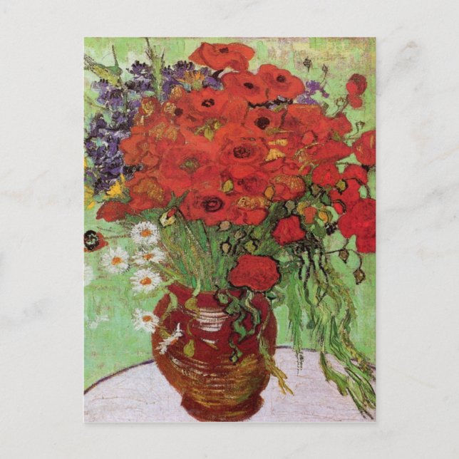 Postal Cachorros rojos y maricones de Vincent Van Gogh (Anverso)